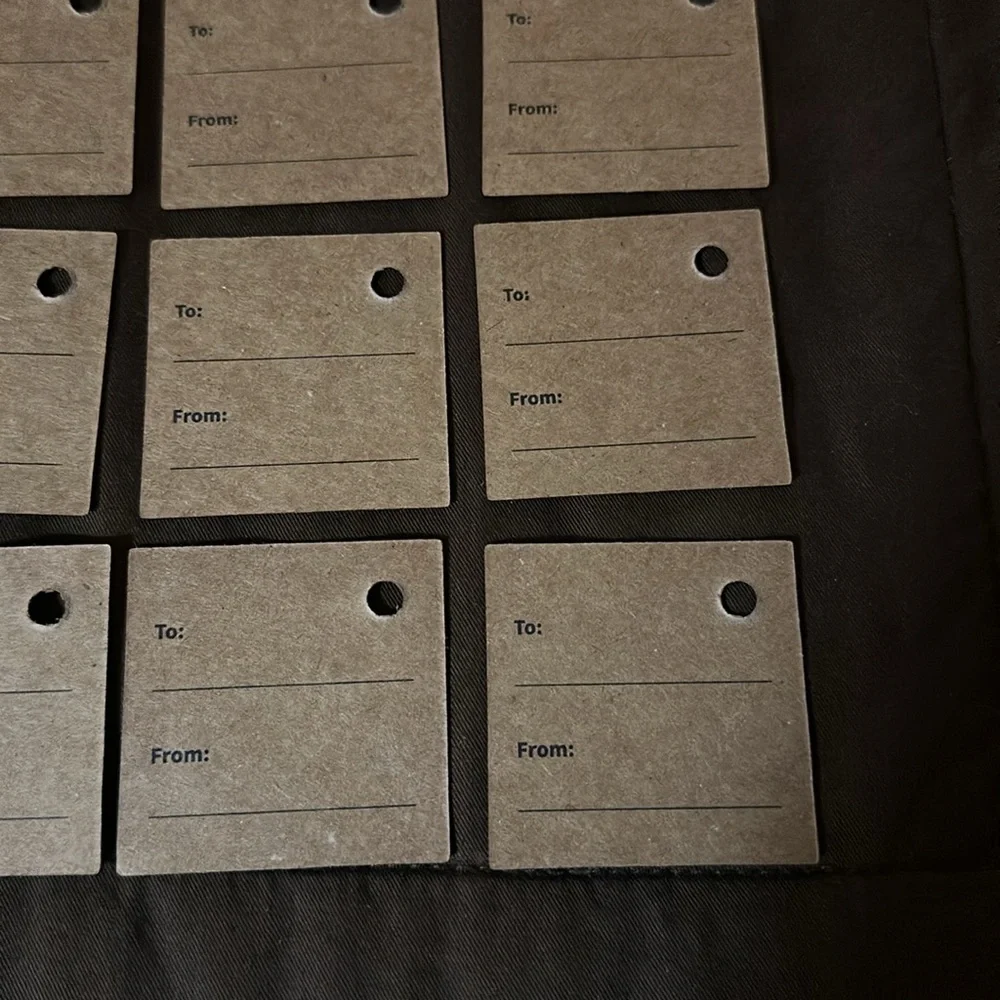 Bath & Body Works Small Cardboard Gingham Gift Tags